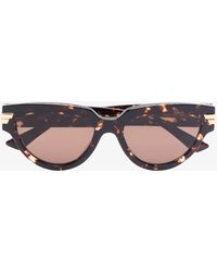 Bottega Veneta - Oversized Cat Eye Sunglasses - Lyst
