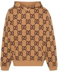 Gucci - GG Wool Hooded Sweatshirt - Lyst