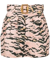 Zimmermann - Matchmaker Safari Tiger-print Linen Shorts - Lyst