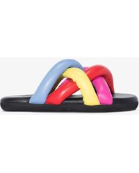Moncler Genius - 1 Moncler Jw Anderson Multicolour Braided Slides - Women's - Calf Leather/rubber - Lyst