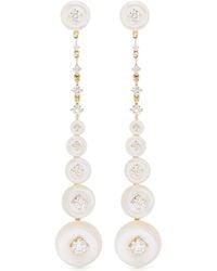 Fernando Jorge - 18k Gold Surrounding Diamond Drop Earrings - Women's - 18kt Gold - Lyst