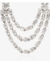 Anita Ko 18k White Gold Double Piercing Triple Loop Diamond Earring - Metallic
