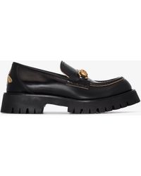 Gucci - Leather Lug Sole Loafers - Lyst