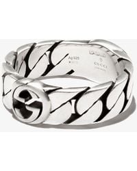 Gucci - Wide Interlocking Ring - Lyst