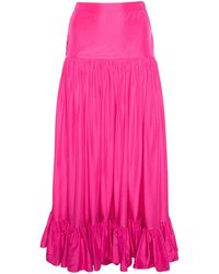 Racil - Pink Maria Silk Maxi Skirt - Lyst