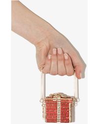 Rosantica Leather Mini Sasha Crystal Sphere Top Handle Bag in 
