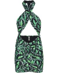 Reina Olga - Green Stallion Halterneck Mini Dress - Women's - Polyamide/spandex/elastane - Lyst