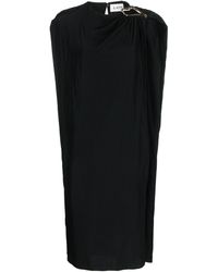 Lanvin - Black Midi Dress - Lyst