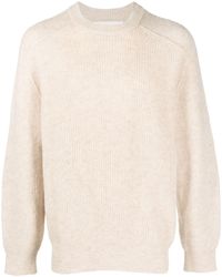 Isabel Marant - Neutral Ribbed Knit Crew Neck Sweater - Lyst