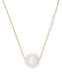 Mizuki - 14k Yellow Sea Of Beauty Pearl And Diamond Necklace - Women's - Diamond/akoya Pearl/14kt - Lyst