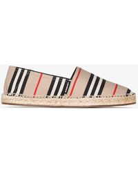 Burberry Beige Icon Stripe Espadrilles - Multicolour