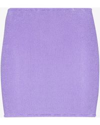 Hunza G - Crinkle Mini Skirt - Women's - Lycra/nylon - Lyst
