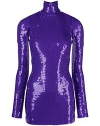 LAQUAN SMITH - Sequin Embellished Mini Dress - Lyst