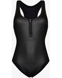 Abysse Elle Quarter-zip Swimsuit - Black