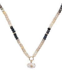 Sydney Evan - 14k Yellow Gold Diamond And Opal Beaded Necklace - Women's - Opal - Lyst