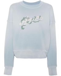 Amiri - Filigree Logo-print Sweatshirt - Women's - Cotton - Lyst