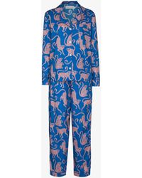 Desmond & Dempsey Cotton Summer Dusk Nightdress in Blue Womens Clothing Nightwear and sleepwear Nightgowns and sleepshirts 
