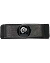 Ferragamo - Leather Logo Plaque Clip - Lyst