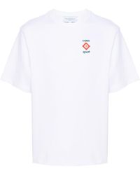 Casablanca - Logo Print Organic Cotton T-shirt - Unisex - Organic Cotton - Lyst