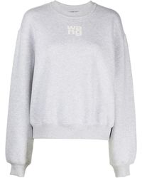 Alexander Wang - Logo-print Cotton Sweatshirt - Lyst
