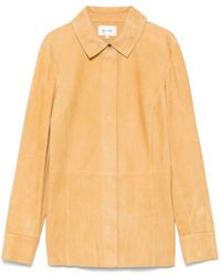 FRAME - Suede Shirt - Lyst