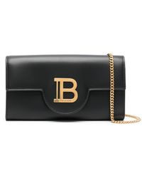 Balmain - B-buzz Leather Wallet On Chain - Lyst