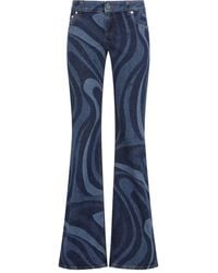 Emilio Pucci - Marmo-Print Flared Jeans - Lyst