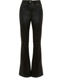 JW Anderson - Four-pocket Leather Flared Trousers - Lyst
