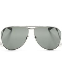 Saint Laurent - -tone Dust Pilot-frame Sunglasses - Men's - Acetate/metal - Lyst