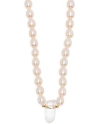 JIA JIA - 14k Yellow Gold Pearl And Quartz Necklace - Women's - Pearl/crystal - Lyst