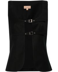 AYA MUSE - Black Lucerine Wool Vest - Women's - Cotton/wool - Lyst
