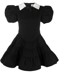 ShuShu/Tong - Puff Sleeve Tiered Mini Dress - Lyst