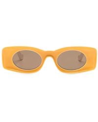 Loewe - X Paula's Ibiza Yellow Rectangle-frame Sunglasses - Unisex - Acetate - Lyst