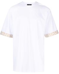 Versace - La Greca Short-sleeved T-shirt - Lyst