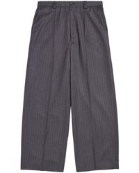 Balenciaga - Pinstriped Wool Tailored Trousers - Unisex - Wool/cupro - Lyst