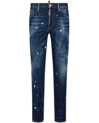 DSquared² - Paint-Splatter Skinny-Cut Jeans - Lyst