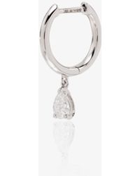 Anita Ko - 18k Pear Diamond Hoop Earring - Lyst
