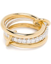 Spinelli Kilcollin - 18k Yellow Eros Diamond Linked Ring - Women's - 18kt Yellow /white Diamond/18kt White - Lyst