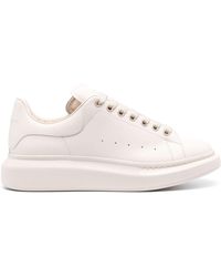 Alexander McQueen - Neutral Oversized Leather Sneakers - Men's - Calf Leather/rubber - Lyst