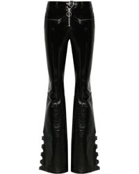 Courreges - Flared Vinyl Trousers - Lyst