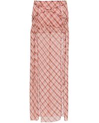 KNWLS - Thrall Checked Maxi Skirt - Women's - Polyester - Lyst