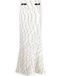 Alessandra Rich - Neutral Bouclé Tweed Maxi Skirt - Lyst