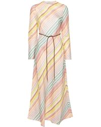 Zimmermann - Multicolour Diagonal Stripes Maxi Dress - Lyst