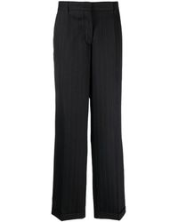 Miu Miu - Pinstripe Tailored Wool Trousers - Women's - Viscose/virgin Wool - Lyst
