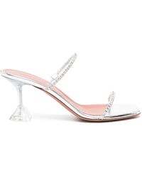 AMINA MUADDI - Silver Gilda 70 Crystal Sandals - Lyst