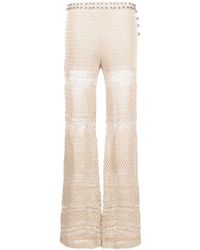 Rabanne - High-waisted Knitted Trousers - Lyst