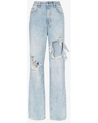 Ksubi Playback Distressed High Waist Jeans - Blue