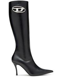 DIESEL - D-venus Knee-high Leather Boots - Lyst