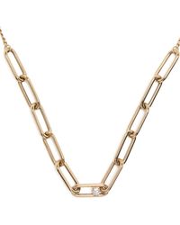 Zoe Chicco - 14k Yellow Paperclip Diamond Necklace - Lyst