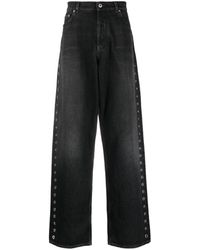 Off-White c/o Virgil Abloh - Grey Wide-leg Jeans - Men's - Cotton/polyester - Lyst